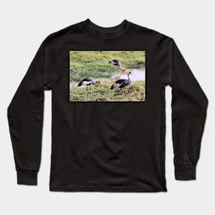 Grey Crowned Crane, Kenya Long Sleeve T-Shirt